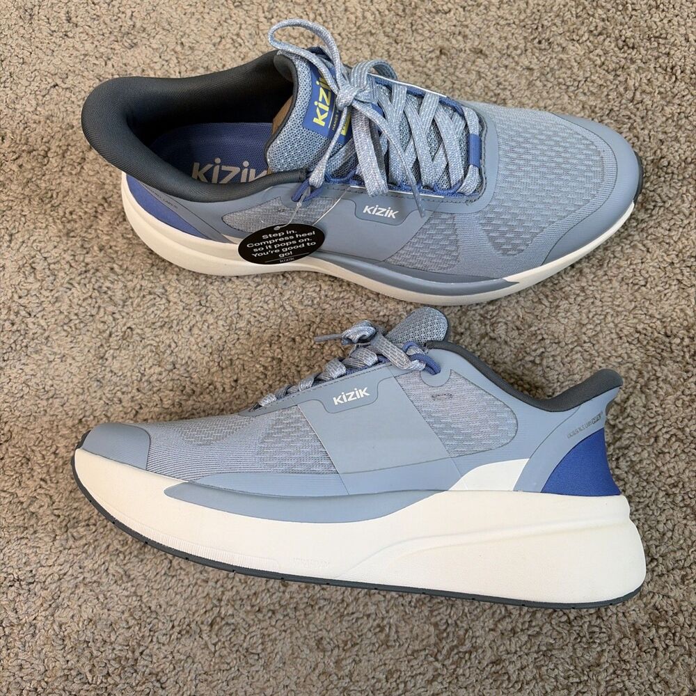 Kizik Freedom Run Hands Free Shoes Sneakers Chambray Blue NWOB Women’s 10